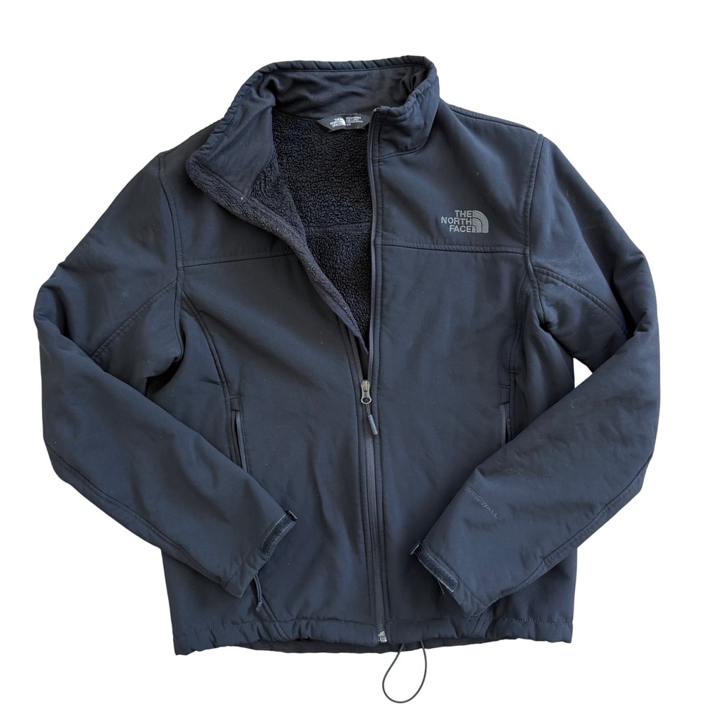 The North Face Men's Black WindWall Sherpa Lined Softshell Jacket Size Small
